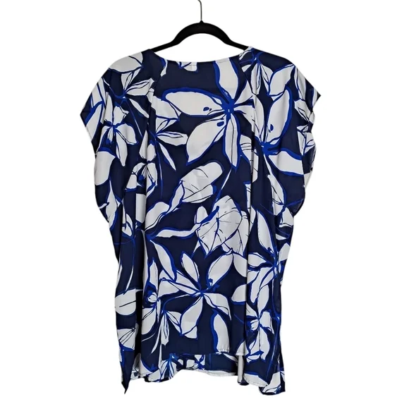 Liz Claiborne Floral Blouse 0X - Picture 4 of 6